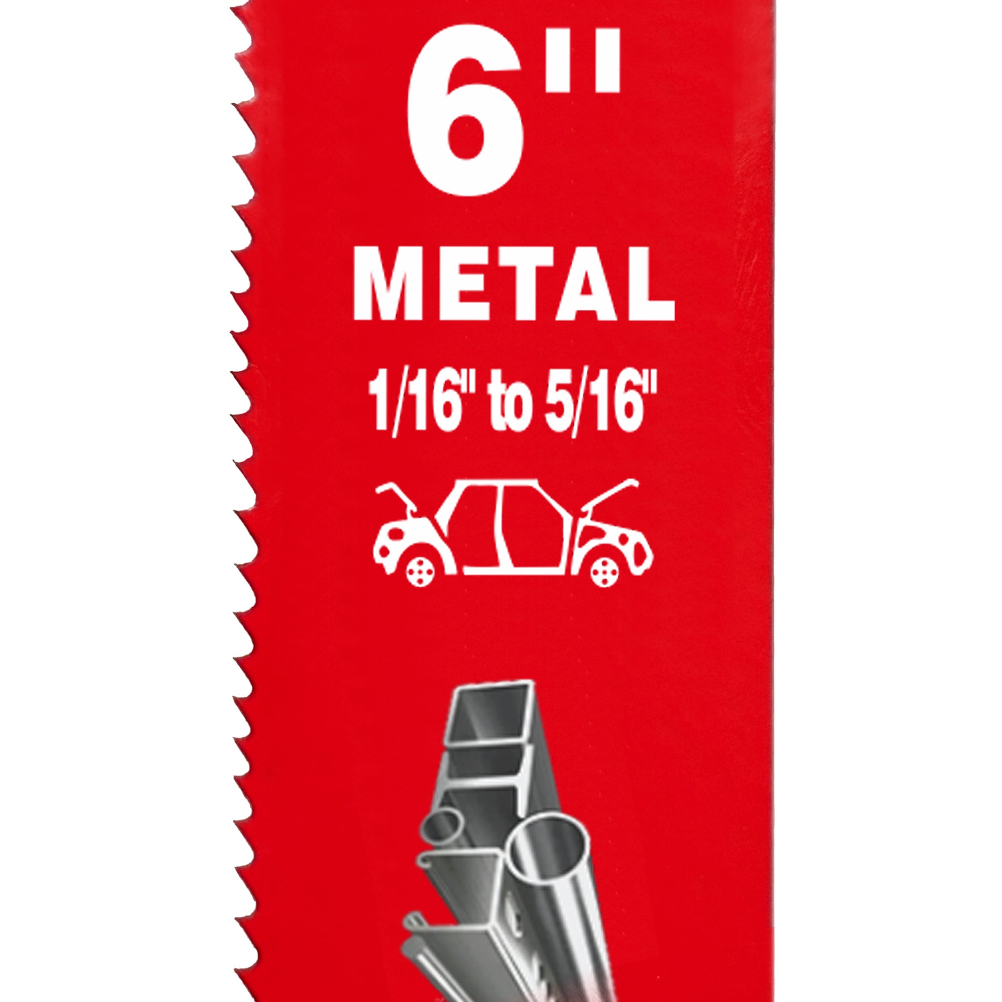 FOXBC 6 Inch 14/18 TPI Demolition Reciprocating Saw Blades for Auto Dismantling, 1/16-5/16 Medium Metals Cutting, Bi-Metal, 25-Pack
