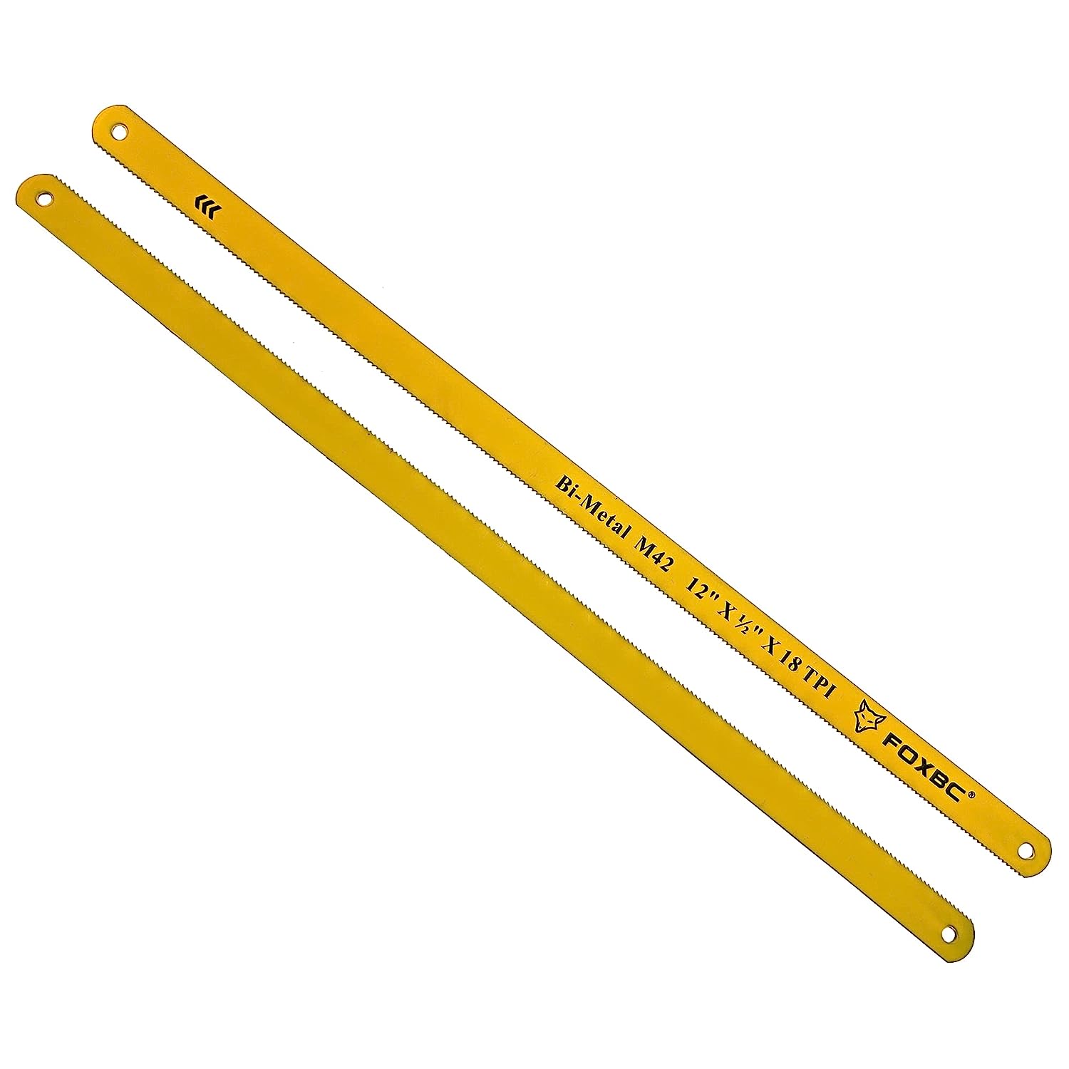 FOXBC 12 inch Hacksaw Blade 18 TPI, Bi-Metal M42, Metal Cutting, 10-Pack