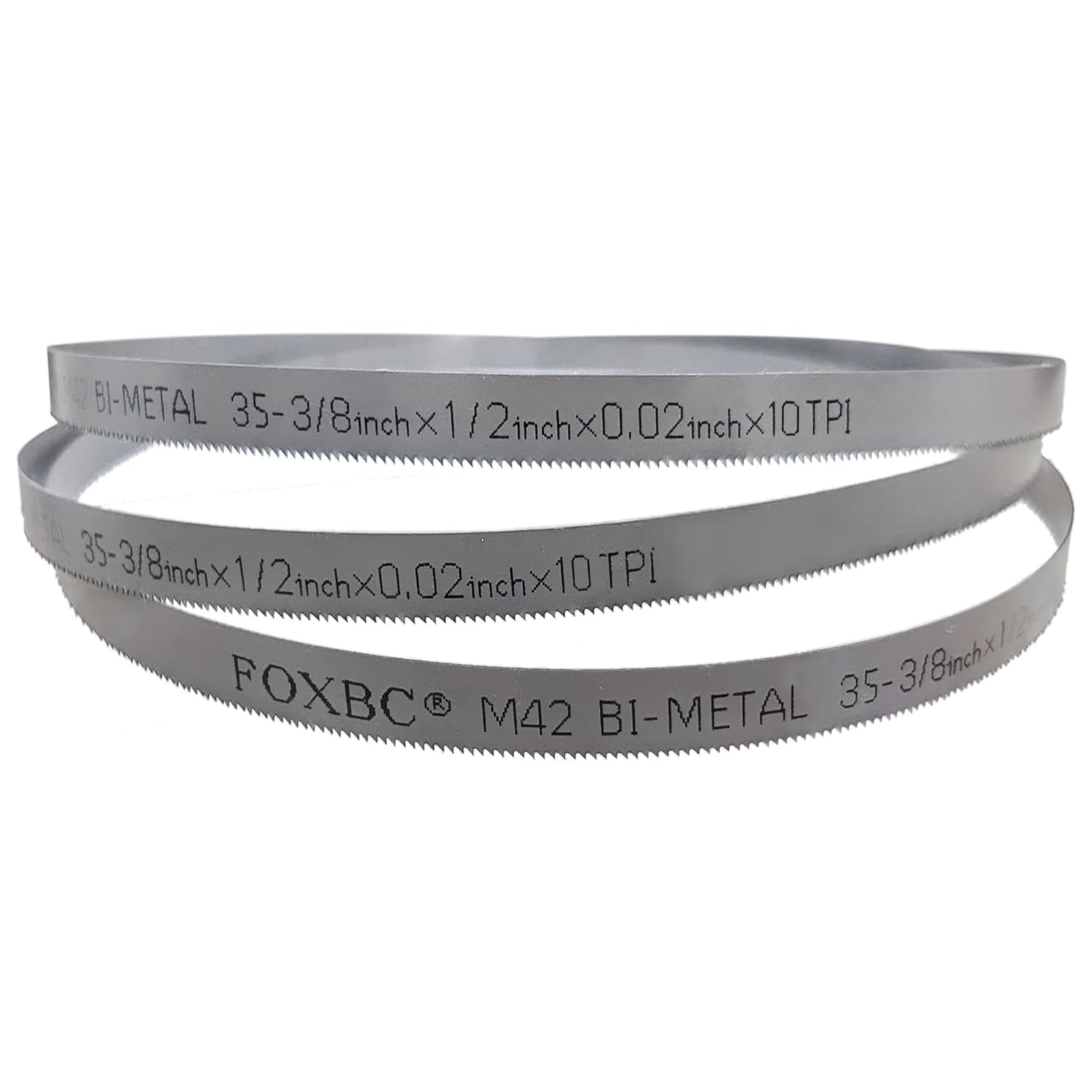 FOXBC 35-3/8 Inch Bandsaw Blade 8/12 TPI for Milwaukee 48-39-0529 Portable Band Saw Blade, 35-3/8" x 1/2" x .020", 3-Pack