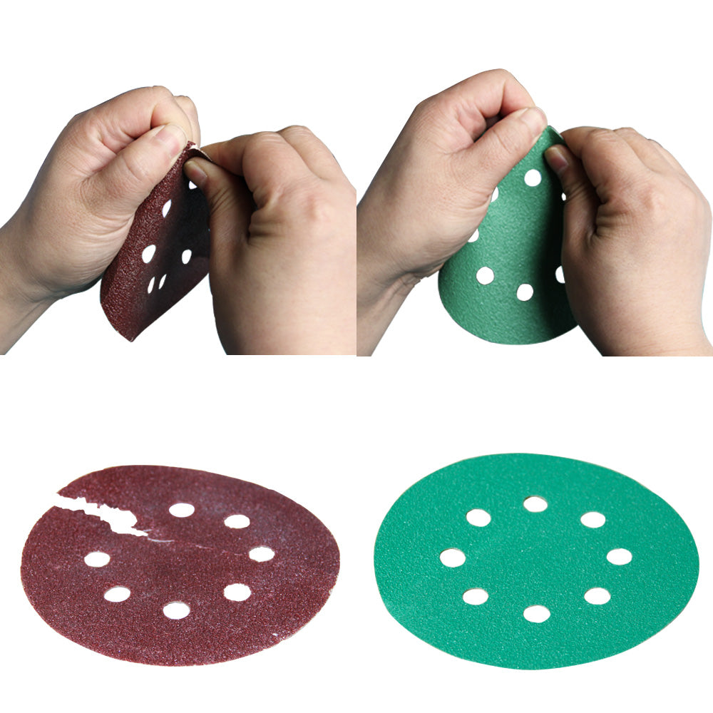 25PC 5" 125mm Sandpaper Film Sanding Disc Wet & Dry Hook & Loop with Grits 60~400 Anti Clog
